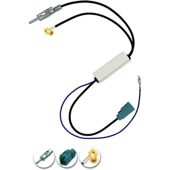 Amplificateur De Signal D'Autoradio Universel 12V 50 Antenne Fm/Am Dab