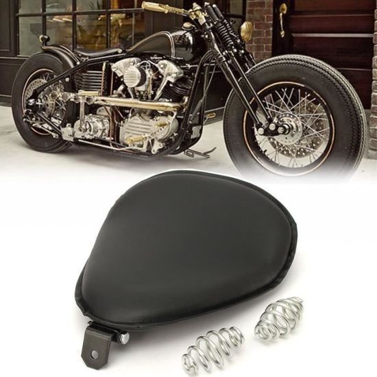 TEMPSA Vintage Siège Selle Moto Cuir Support Pour Harley Sportster