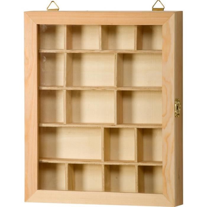 Vitrine en bois 23 x 28 cm