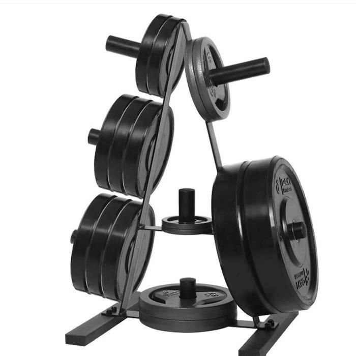 Support D'haltères (sans haltères) Repose-Barre Présentoir Disques de Poids Charge 200KG Rack de Rangement