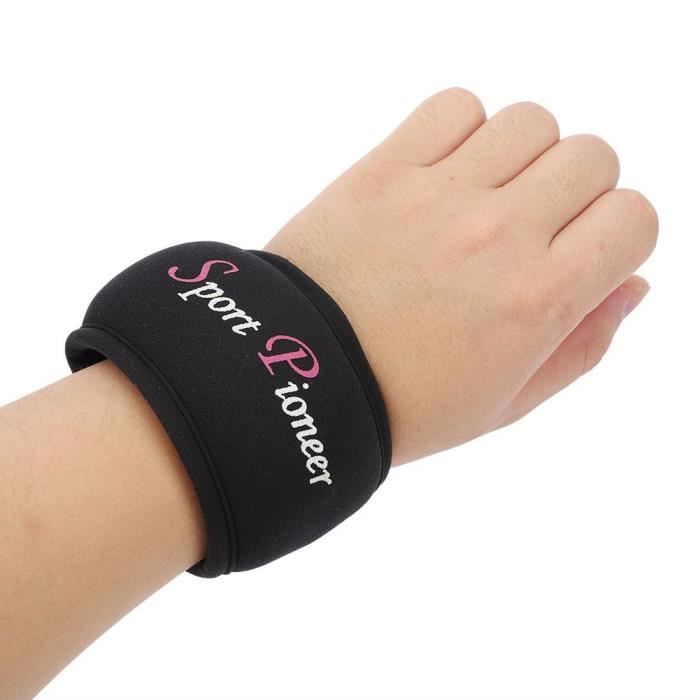 2Pcs 1KG Poids Poignet Garde Sac De Sable Équipement Ultramince Réglable pour Courir Fitness(32x6cm )