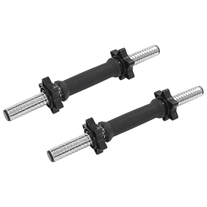 RIN Barres d'haltères 2 pcs 2,5x35 cm Acier Noir
