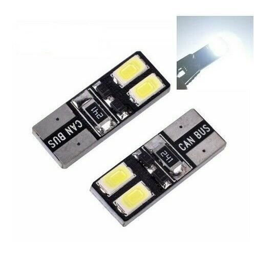 2X Ampoule T10 W5W Veilleuse LED Canbus BLANC 6000k Veilleuse 4 SMD 12V