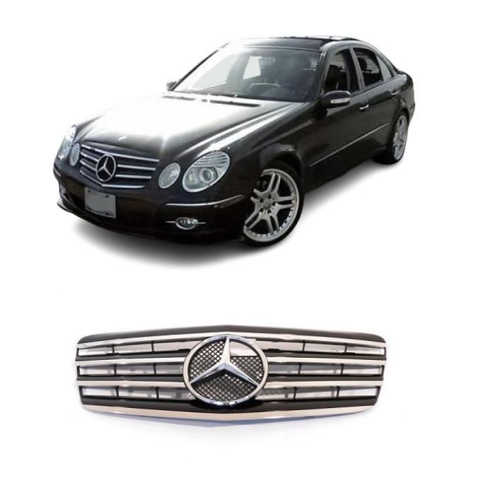 CALANDRE MERCEDES CLASSE E W211 FACELIFT DE 05/2006 A 2009 NOIR BRILLANT + CHROME LOOK CL