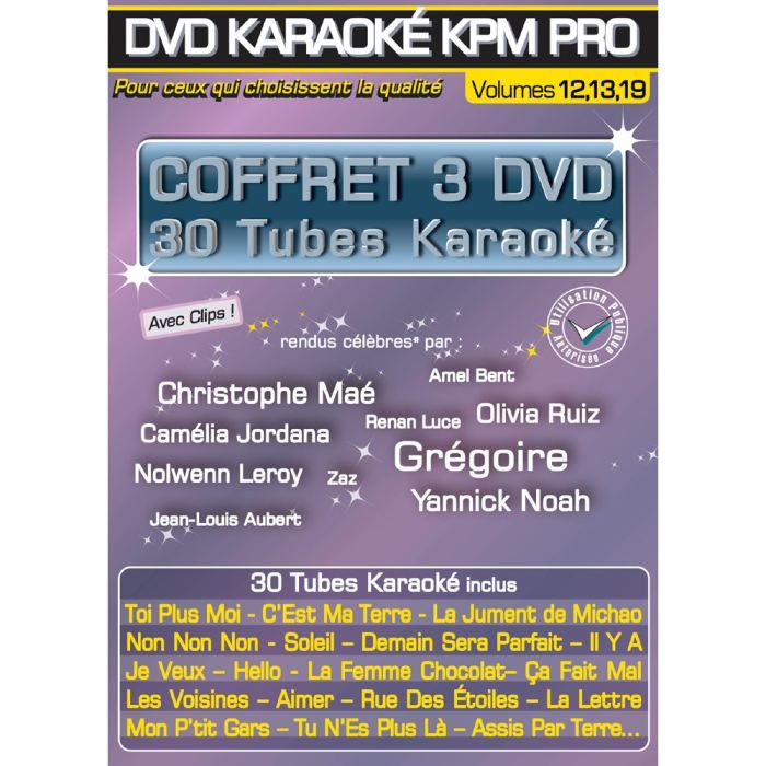 Coffret 3 DVD Karaoké KPM Stars En Scène 2, 3 et 4