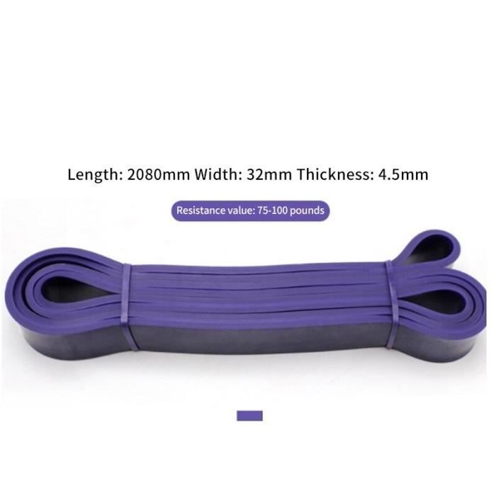 Bande De résistance Exercice élastique Traction Corde entraînement Boucle Force Pilates Musculation Expanseur Un - Violet - KOBM1619