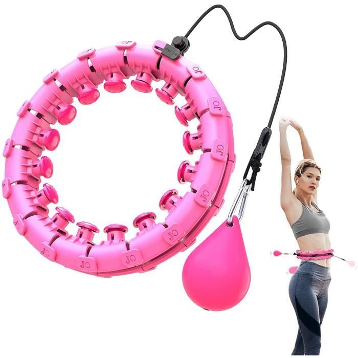Beedove Hoola Hoops pour la Perte de Poids, Houla Hop Fitness Hoops avec Massages, 24 Anneaux de Fitness Mobiles et Réglables p A16