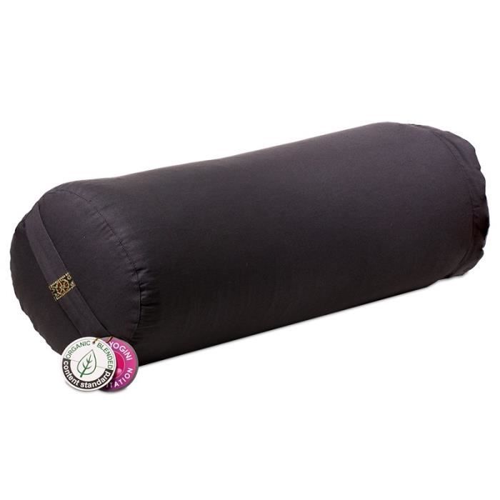 bolster cylindrique coton BIO 60x20 Anthracite
