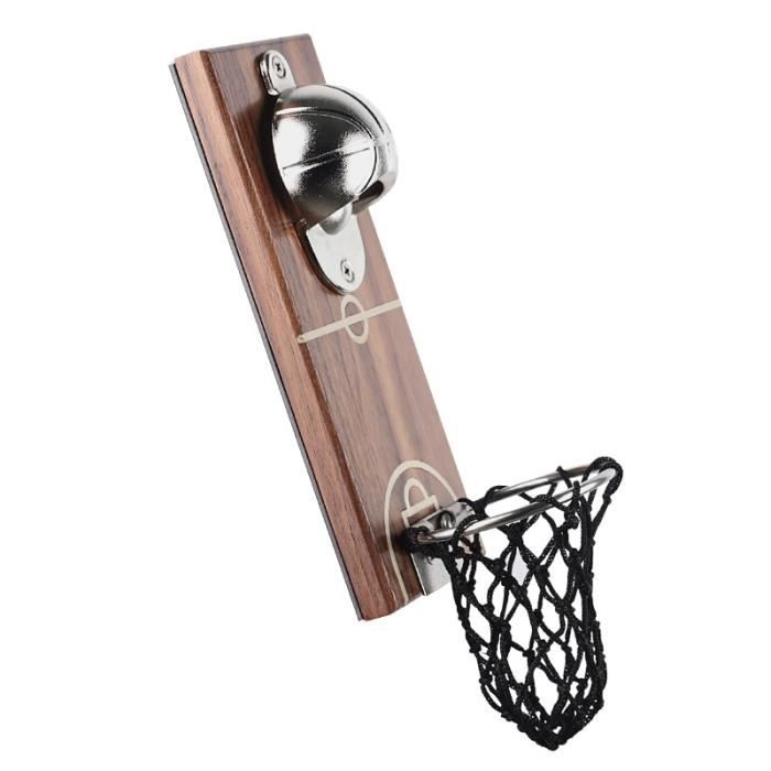 Tire-Bouchon,Ouvre bouteille de tir de basket ball avec poche murale canette ouvre bière de vin aimant pour cuisine - Type 02