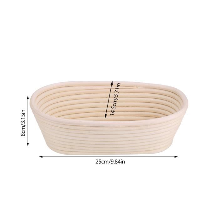 GOTOTOP Panier Banneton Kit de cuisson de pain de pâte de panier de levure de canne Banneton naturel non blanchi fait à la main