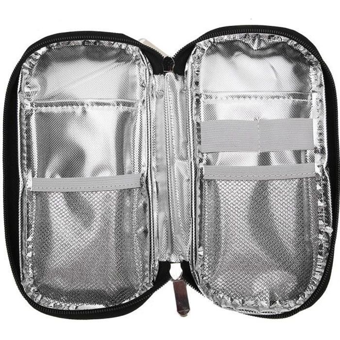 VGEBY sac réfrigéré pour médicaments Sac isotherme réfrigéré à insuline portable pour les soins des patients (fleur rouge à