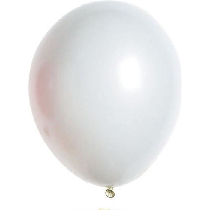 Lot de 100 ballons en latex opaque blanc