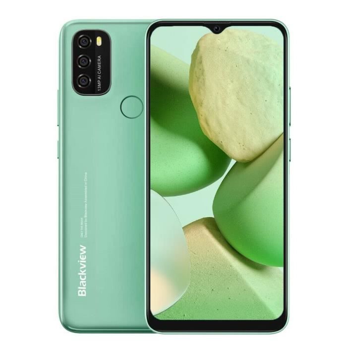Smartphone Pas Cher Blackview A70 Pro 4Go + 32Go Écran 6,52 Pouces HD+ 5380mAh 5MP + 13MP Android 11 Quad-core Empreinte - Vert