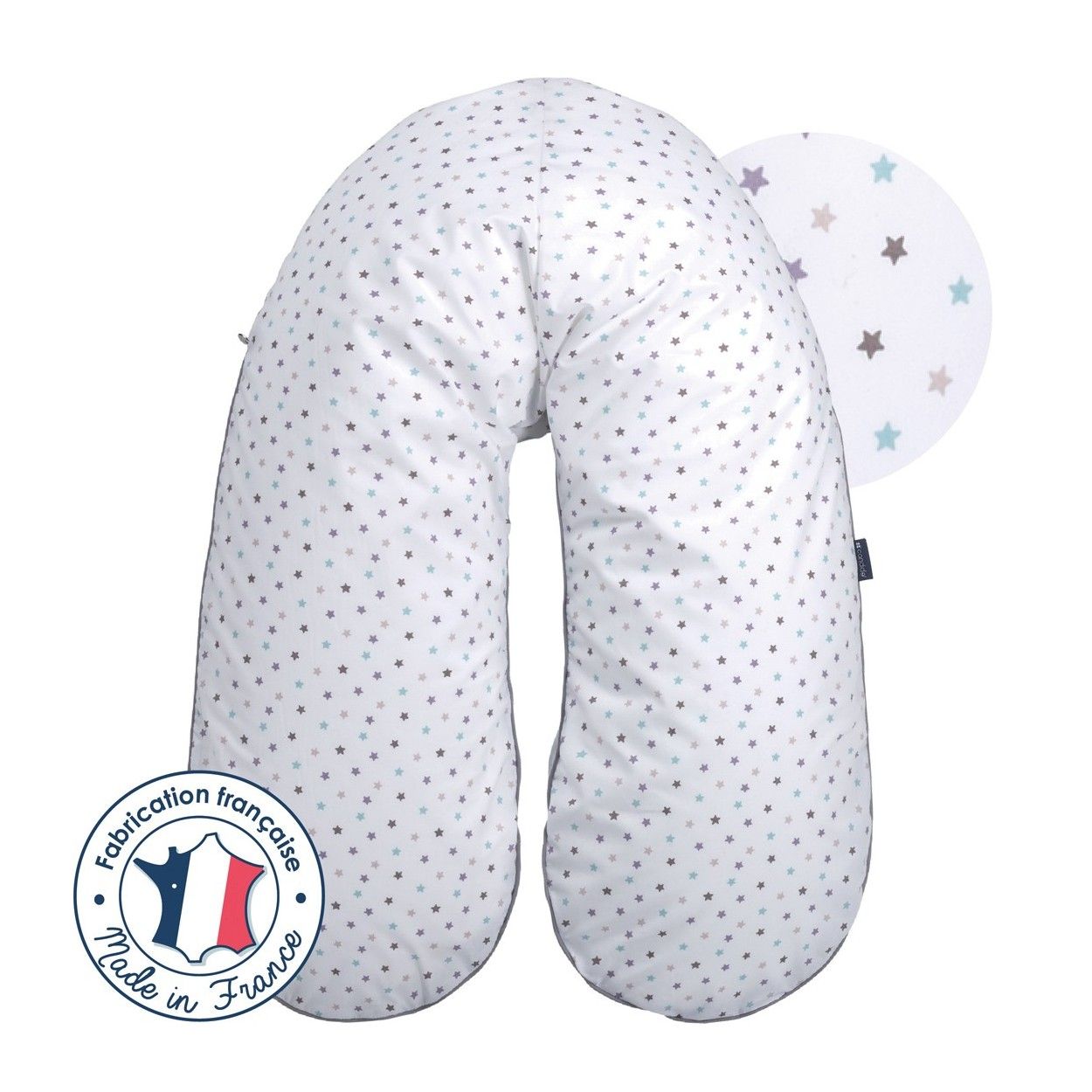 CANDIDE Coussin d'allaitement - Etoiles multicolores