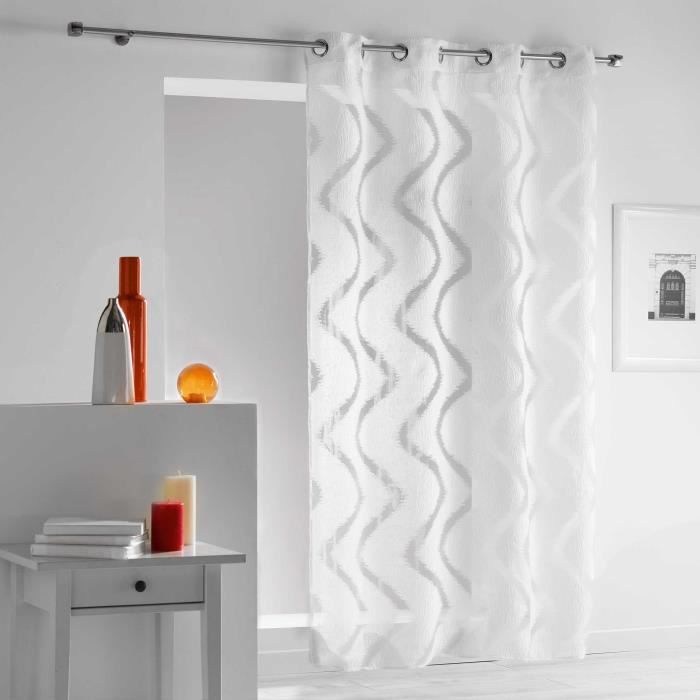 CDaffaires Panneau a oeillets 140 x 240 cm voile sable crash fils coupes zappy Blanc