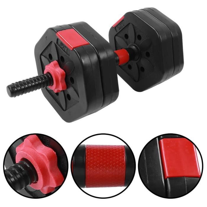 EBTOOLS ensemble d'haltères hexagonaux Ensemble d'équipement de fitness domestique Hex Eco‑Friendly 25 kg avec tige de connexion