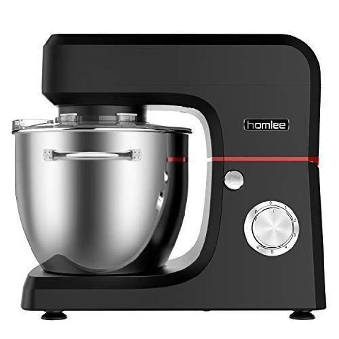 Homlee 1800W Robot Pâtissier Robot Pétrin Haut-Puissance Robot Multifonction Pratique Robot de cuisine Robot Mélangeur Pétrisseur