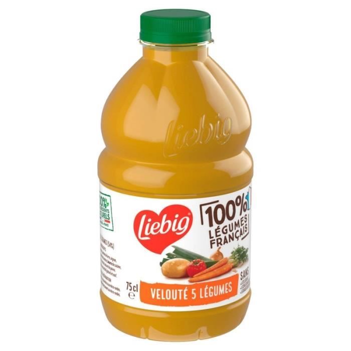 LIEBIG - Velouté 5 Légumes Carottes, Poireaux, Oignons 75Cl - Lot De 4