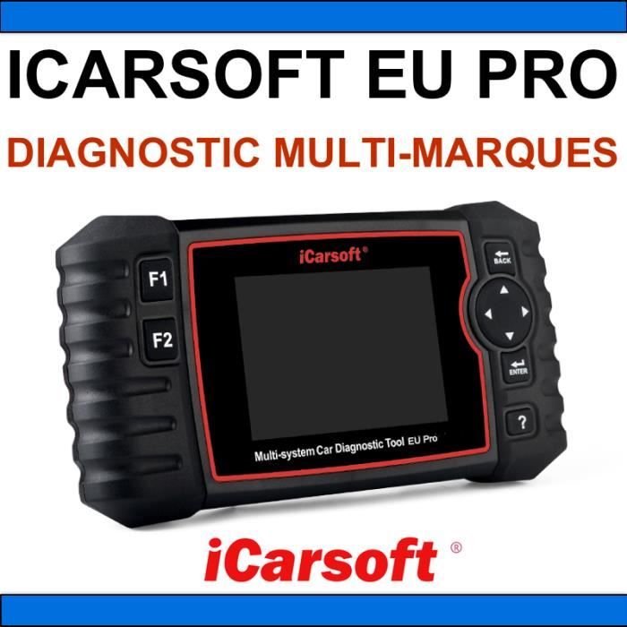 VALISE INTERFACE iCarsoft EU PRO VOITURE SCANNER OBD OBD2 DIAGNOSTIC MULTIMARQUE