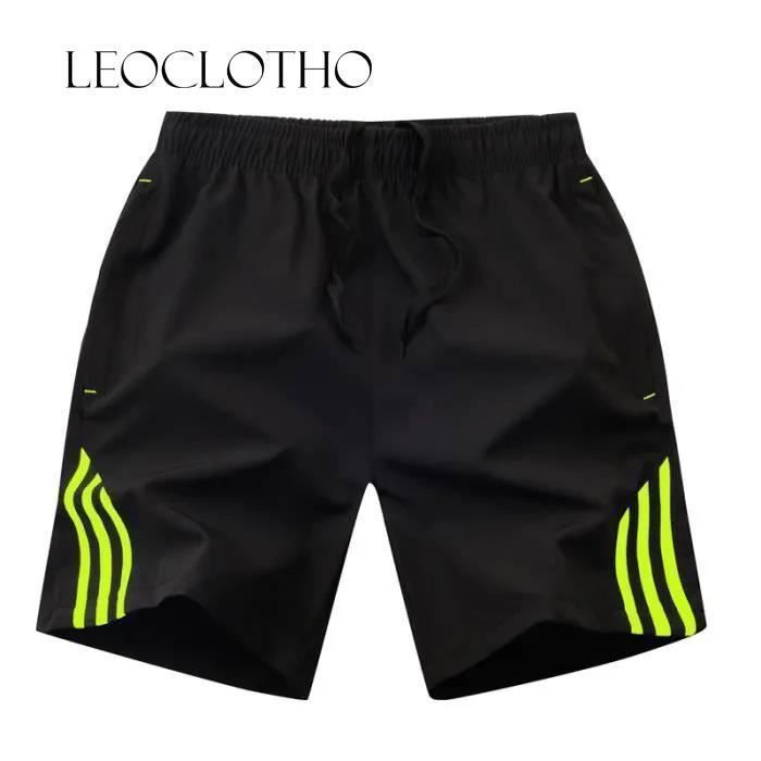 Short homme Pantalon de jogging ajusté avec bande noire effet sport