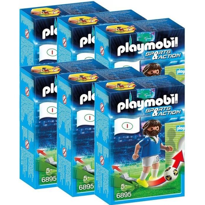 6 joueurs de foot Italie Playmobil Sports & Action