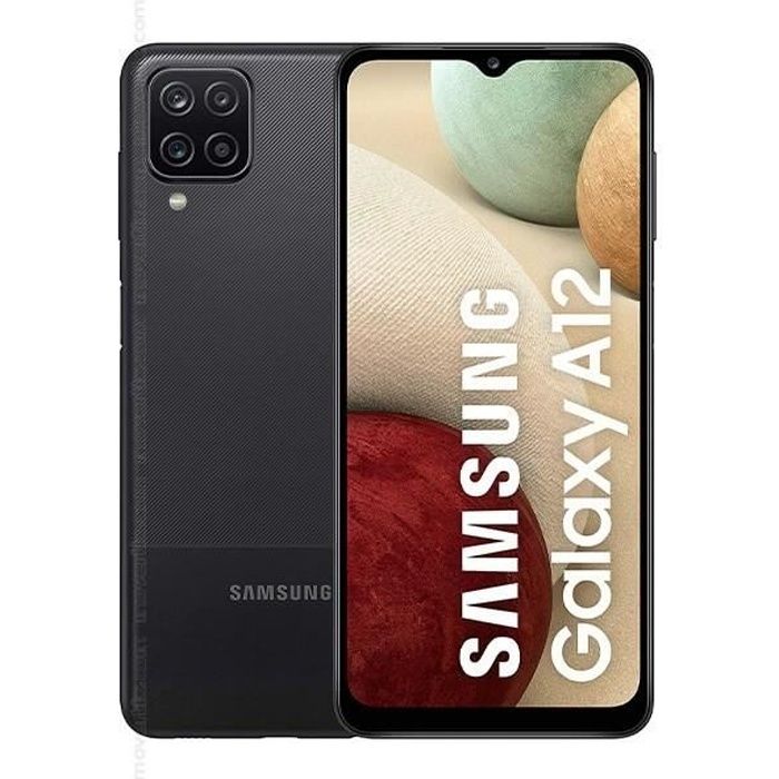 Samsung Galaxy A12 Double SIM Noir avec 128Go et 4Go RAM