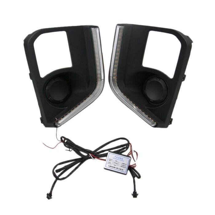 Paire LED le Feu de Circulation Diurne DRL Tour Jaune pour Mitsubishi Triton L200 2019