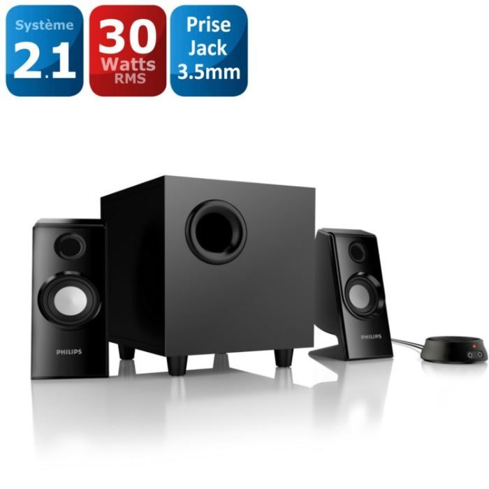 Philips enceintes multimédias 2.1 SPA4355/12