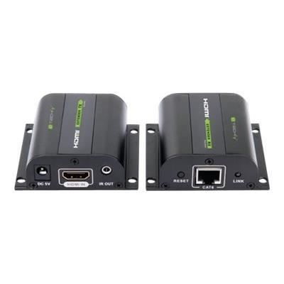 Techly Extender HDMI tordu cat5e/6/6a/7, jusqu`'à 60m avec récepteur IR - 020355