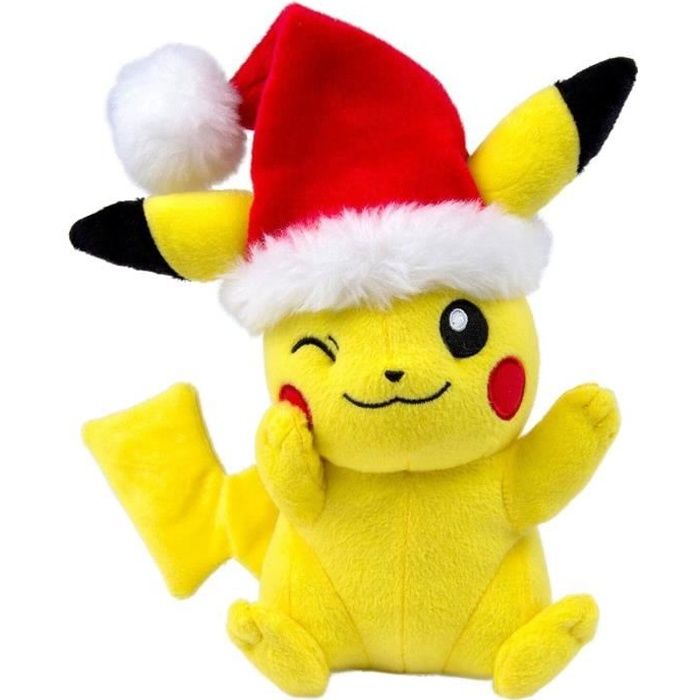 Tomy - Peluche Pokemon - Pikachu Noel 23cm