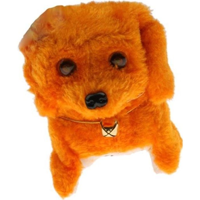 Marche Arrière Aboyant Secouer Joli Chien Chiot Jouet Electronique Mini-chapeau Cadeau - Jaune@M2414
