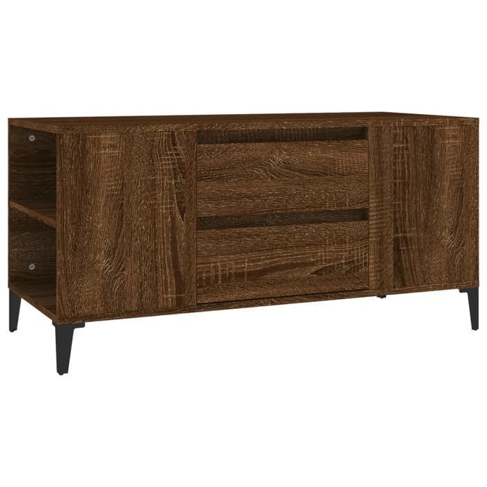 Meuble TV - Chêne marron - 102x445x50 cm - Bois dingénierie LL184927