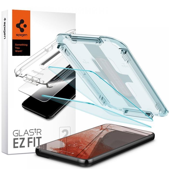 Verre trempé - Spigen - Glas.TR EZ-FIT - Pack de 2 - Transparent - Samsung Galaxy S22