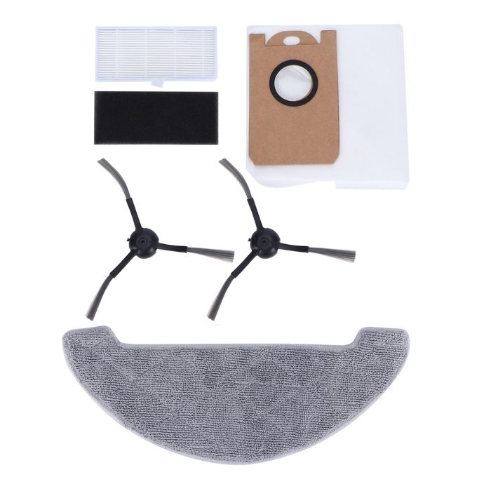 Kit de sac à poussière avec filtre à brosse latérale pièces pour aspirateur Robot Proscenic M7 MAX