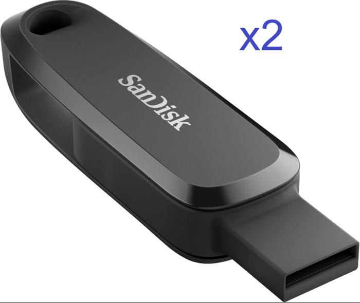 2PCS SanDisk Phone Drive Clé USB 2 en 1 iPhone Stockage pour appareils USB Type CUSB Type A pour Smartphone Tablets Mac