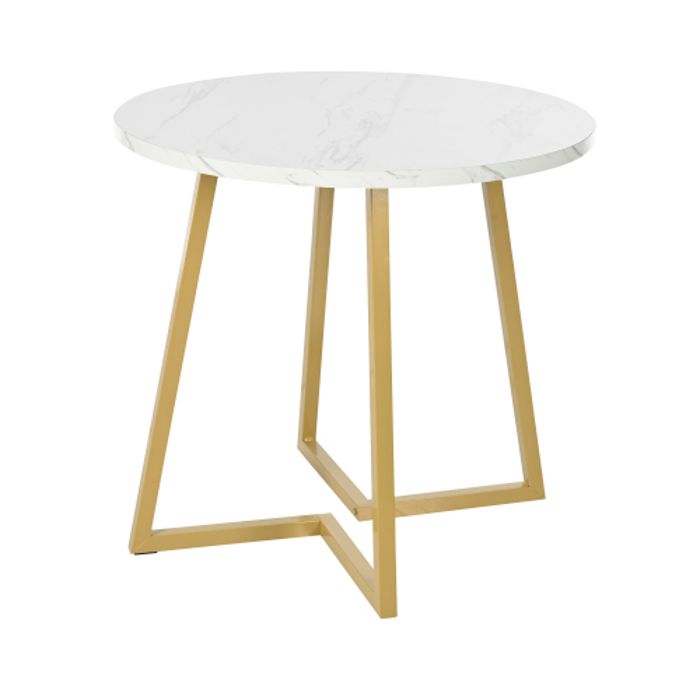 Table De Salle à Manger Ronde En Bois Laqué - Diamètre 130cm, Hauteur 91cm - Occasion