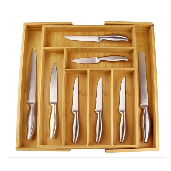 RANGE COUVERT BAMBOU EXTENSIBLE X6 COMPARTIMENTS
