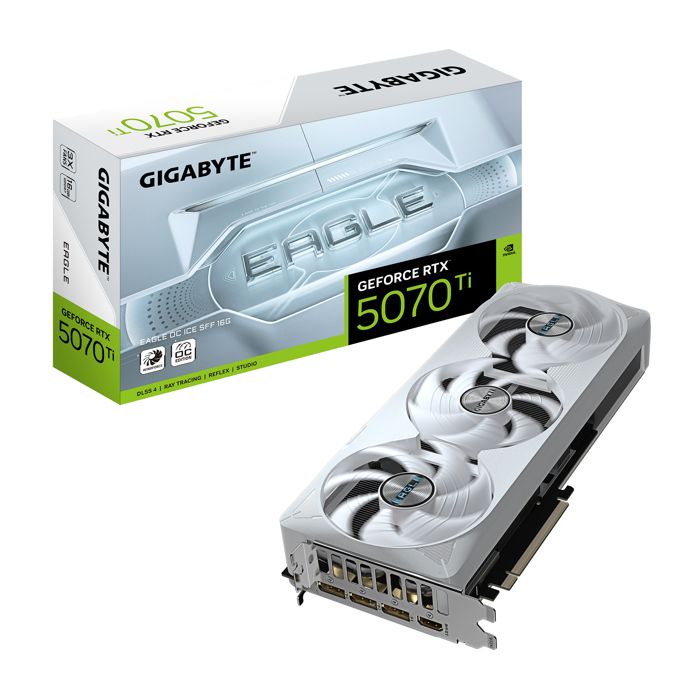 Carte graphique - GIGABYTE - GeForce RTX 5070 Ti EAGLE OC ICE SFF 16G