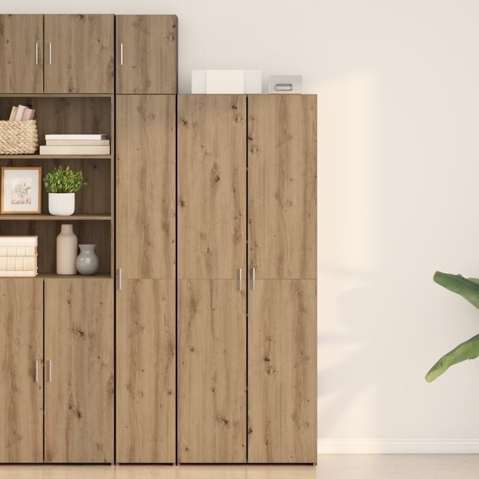 SALE 2025Bahut vaisselier enfilade - Highboard artisan en chêne 70x42.5x185 cm en bois dingénierie - Aspect élégant* 9948834