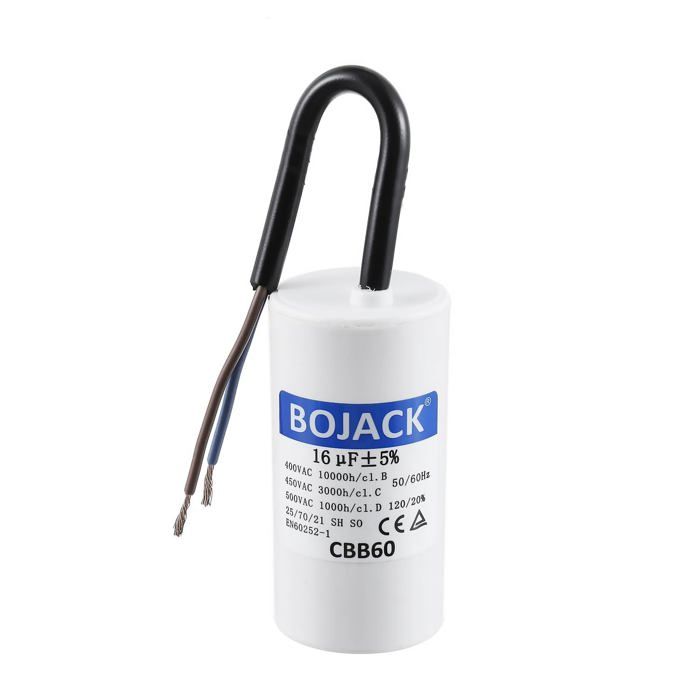 Condensatore 16uf 450v Condensatore Fino A 450 V ~ AC 8µF-50 µF +-5%, Condensatore Di Avviamento Per Motore, Condensatore Di Lavoro CBB60 (50 µF Condensatore Cbb60 9uf