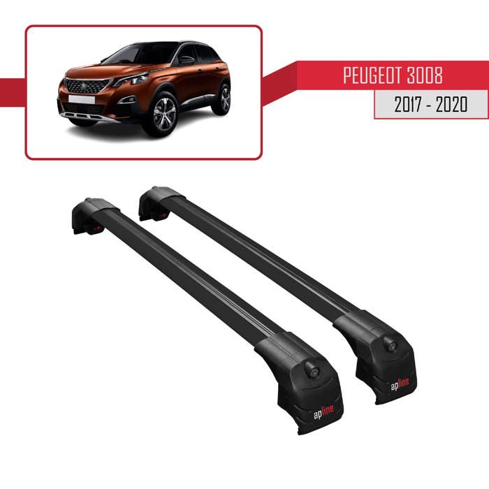 MDAK ACE-2 Dakdrager – Voor Peugeot 3008 II (P84) Facelift 2021-2023 – Grijze Aluminium Rails – 2 Staven – Draagvermogen 75 Kg – Met Sloten