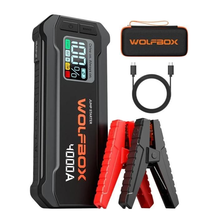 TREKURE Booster Batterie Voiture 4000A 16800mAh - Démarreur 12V Jusqu'à 9L Essence & 8.5L Diesel + Lampe LED