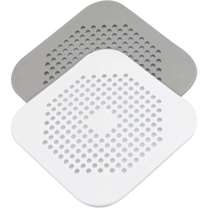 DRE-Drain Hair Catcher 2 Packs, Shower/Bathtub Drain Cover, Silicone ...