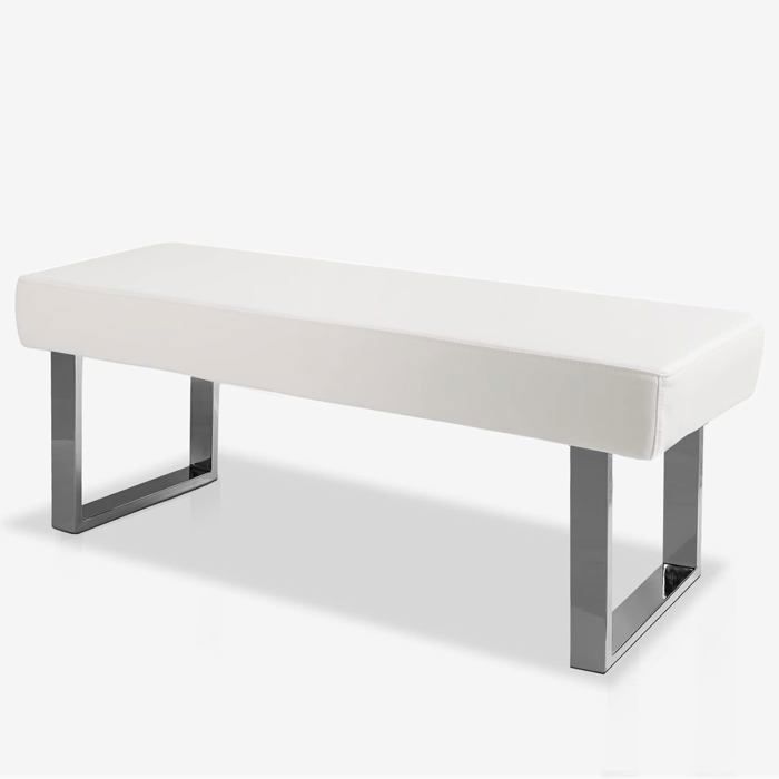 JIEXI Banquette moderne banquette à pieds brillants en cuir PU