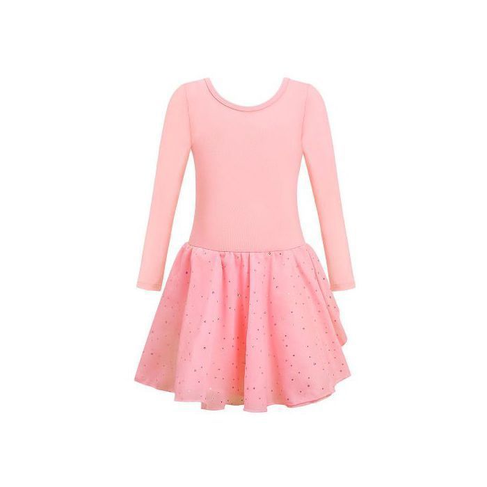 Justaucorps de ballet - SINOEEM - 140 cm - Rose poudré - 95% coton/5% élasthanne - Jupe tutu dos tressé