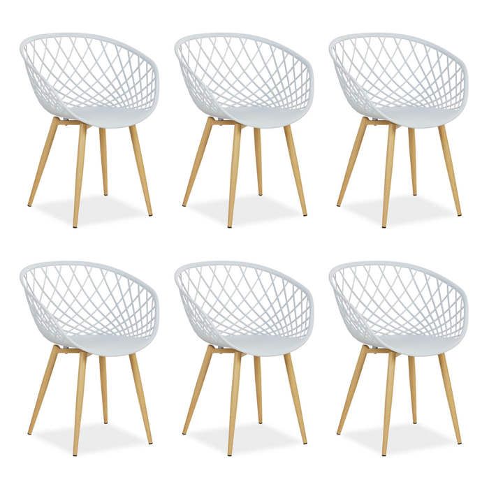 Chaise de jardin avec accoudoirs Gris Lot de 6 Fauteuils de jardin Plastique Chaises exterieur Chaises interieur Chaise de jardin avec accoudoirs Gris Lot de 6 Fauteuils de jardin Plastique Chaises exterieur Chaises interieur