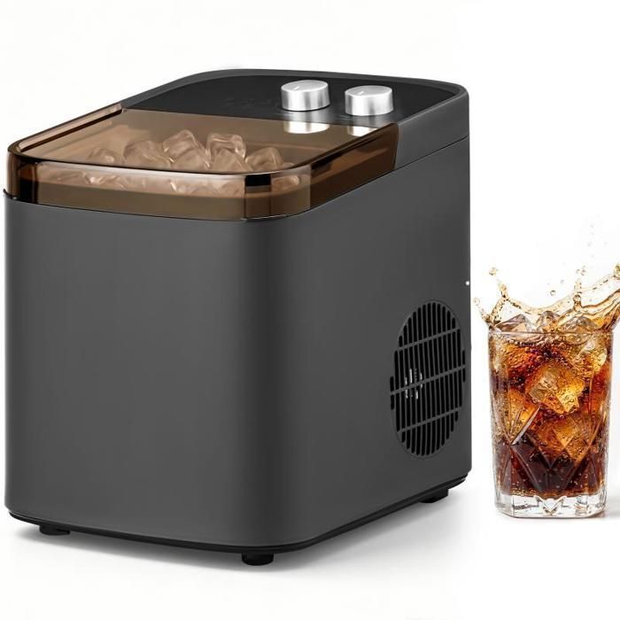 Machine à Glaçons 1.2L - ALIGHTUP - 9 Glaçons - 14kg/24h - auto nettoyage - noir