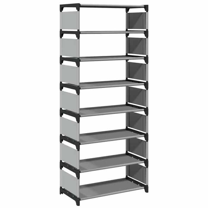 Étagère à chaussures 8 niveaux non - vidaXL - tissu - gris - tissé - 54 x 28 x 124 cm 319uyo42p