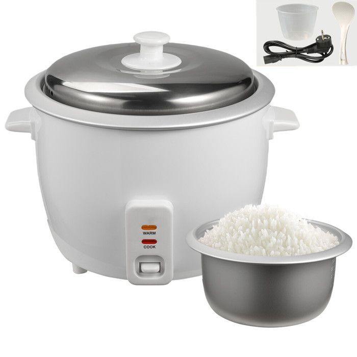 Cuiseur à riz multifonction 4L Cuiseur à riz avec tasse cuillère fonction chauffante appareil cuisson professionnel inox 700 W