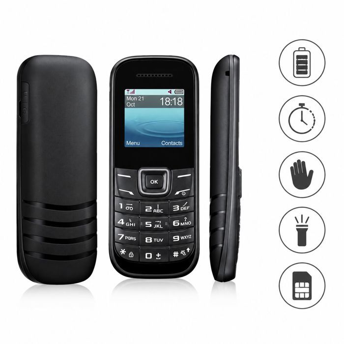 Téléphone portable senior - 2G Mobile + 100h Veille + Son Fort- Téléphone Portable Simple Clavier - Écran 1.52 Noir